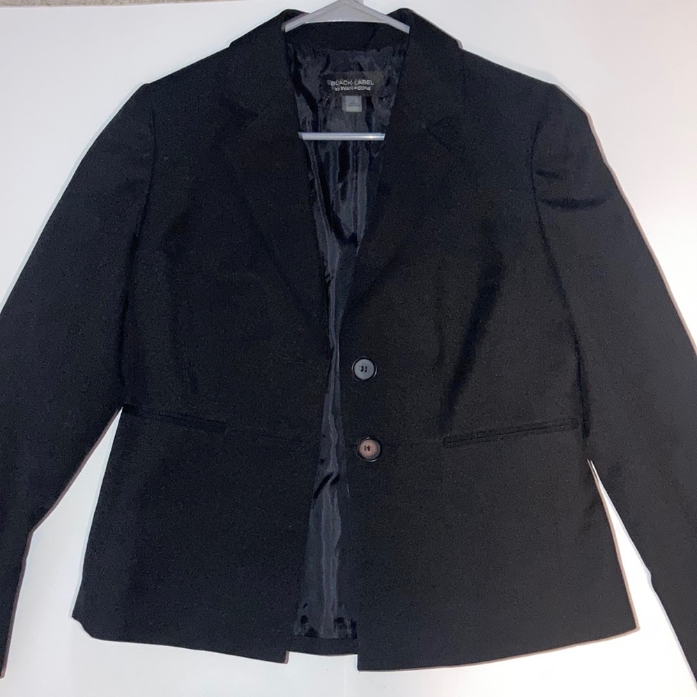 Black Label by Evan Picone Black Blazer